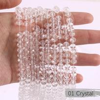 2mm 4mm 6mm 8mm Rondelle Austria Crystal Beads Faceted Glass Beads Loose Spacer Beads for Craft Bracelet Garment Making 2mm-About170pcs gray