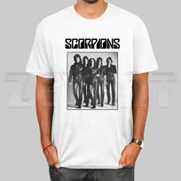 Scorpions Music Metal Rock Band T-shirt For Men Short Sleeve Casual Men Tops Anime T Shirt Printed white t shirt women Tees XXXL black