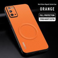 Skirta Samsung Galaxy Note 20 dėklas, prabangus automobilinis magnetinis laikiklis, telefono dėklas, skirta Samsung Note20 5G, TPU silikoninis smūgiams atsparus galinis dangtelis For Galaxy Note 20 oranžinė