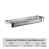 Euro Standarto Nerūdijančio Plieno Ledų Vitrinos Padėklas 360x165x118 Standard