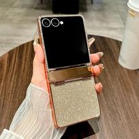 Shiny Diamond Z Flip7 FE Electroplated Hinge 2in1 Phone Case For For Samsung Galaxy Z Flip 7 6 5 4 3 Bling Glitter Shockproof Cover Galaxy Z Flip3 5G