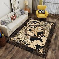 Western star cowhide pattern carpet Yoga living room room decor children's crawling mat doormat area rug games mat 40x60cm