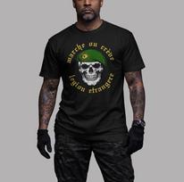 French Foreign Legion T-Shirt Legion Etrangere France Army Military Skull Tee XS