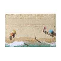 Louis Vuitton Vibrant Beach Bright Cheerful Atmosphere Print Monogram Coated Canvas Card Holder Unisex Card Holder Sand M2A350 Gift Set(Basic Set+Box+Shopping Bag)