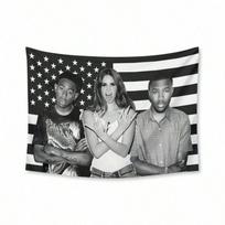 Lana Del Rey Frank Ocean Tyler The Creator Tapestry 2D Plane Print Retro Music Wall Art for Bedroom Dorm Living Room 100X70CM