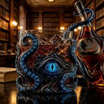 Cthulhu įkvėptas aštuonkojo akies viskio taurė Aukšto borosilikatinio stiklo baro stipriųjų gėrimų taurė Kūrybingas alkoholio puodelis namų vakarėliui baro dekoravimui dovanai įvairiaspalvis