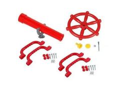 4-in-1 small pirate set - rudder, telescope, handles x2
