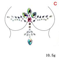 Fake Tattoo Stickers Chest Jewels  Face Deco Diamond Acrylic as the picture