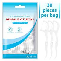 Didelio stiprumo plastikiniai dantų siūlai-krapštukai 50-80 vnt. burnos higienos krapštukų pakuotė 30 bags floss