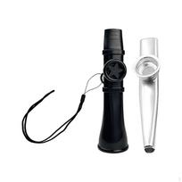 Kazoo Fleita Nešiojamas Muzikos Instrumentas su Kaklo Virvele Muzikos Mėgėjams Prizų Šou Dovanos black and argent