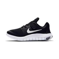 Nike Flex Contact 2 Velcro Sports Non-Slip Shock Absorbing Durable Low-Top Running Shoes Kids sneaker Black AH3444-002 28