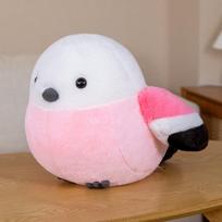 Cute chirpy bird doll plush toy sparrow doll kindergarten baby sleeping soothing pillow rag doll 30*40cm（0.5kg） rožinė