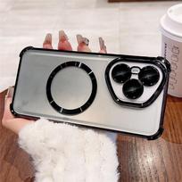 For Honor 400 Pro Case Luxury Plating Shockproof Clear Magnetic Silicone Cover For Honor 400 Smart 200 Lite 100 90 80 70 50 Pro For Honor 400