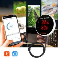 Tuya WIFI higrometro termometro temperatūros drėgmės jutiklis su 3 metrų išoriniu zondu Smart Life skaitmeninio monitoriaus nuotolinio signalizacija AU
