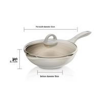 Jeetee Threaded Titanium Ceramic Wok with Silicone Lid
