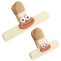 Food Preservation Seal Clamp Cartoon Snack Sealing Clips Moisture-Proof Long Tail Clip for Kitchen Cafe Restaurant 2pcs