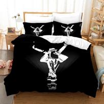 Michael Jackson Patalynės Komplektas Dainininkas 3D Skaitmeninė Spauda Muzikinis Genijus Lovos Patalynė Tinka Miegamajam Pop Karalius Antklodės Užvalkalas Rinkinys EU Single(135*200cm)3pcs