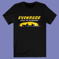 Evinrude Outboard First In Outboards Men's Black T-shirt S-4XL Unisex T-Shirt S