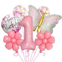 Butterfly Balloons 5th Birthday Decor for Girls Pink Butterfly Foil Balloons for Butterfly Themed Party Wedding Birthday Decors 32inch