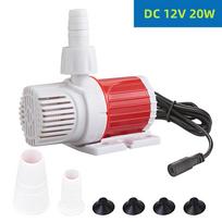 DC Aquarium Pump 20W 1000-1200L/H High Flow DC 12V Submersible Pump Ultra-Quiet 16.4ft Max Lift Booster Brushless Pump Red