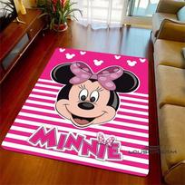 Cute pink Minnie Mouse cartoon rug, suitable for living room, bedroom, kitchen, hallway, children's non-slip floor mat, 60x90cm