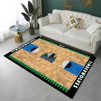 Classic Basketball Court Team Carpet Rug for Playroom Bedroom Living Room Sofa Home Decor,kid Game Area Rug Non-slip Floor Mat 40x60cm