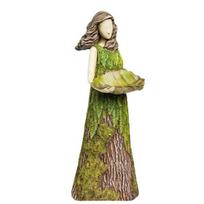 Pastoral Forest Goddess Resin Decoration Statue, Home Courtyard Garden Craft Ornament, Indoor Outdoor Decorative Figurine žalia