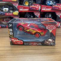 Lightning Mcqueen Model Car 3 Cartoon Q-Version Inertial Pull-Back Featuring Lights Plus Music Figures Cars Children'S Toy Present red