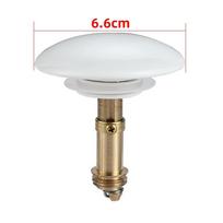 Brass Push Button 66mm Up Sink Drain Stopper Basin Cover with Leak Resistant Rubber Seal for Bathroom Applications balta