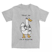 Quack Duck Doctor Men Women T Shirt Humor Joke Apparel Vintage Tees T-Shirt Big Size Clothes - Men's Summer Cotton Graphic Tee S įvairiaspalvis