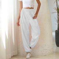Women's Elastic Waist Baggy Workout Sweatpants Joggers Pants S balta