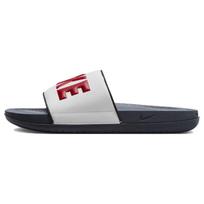 Nike Offcourt Šlepetės Baltos Obsidianinės Unisex Sportbačiai Raudonos BQ4639-104 45