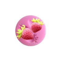 Three Holes Strawberry Fruit Silicone Mold Sugar Craft Tools Fondant Molds Fruit Chocolate Moulds For Cakes Decorating Tools onesize