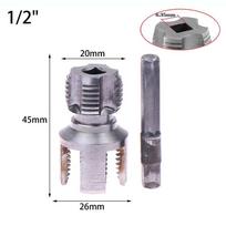 1/2  3/4  Ppr Threader Integrated Internal External Pipe Threading Tool Electric Drill Compatible Pvc Pipe Threader Kit gray