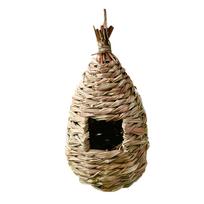 Handwoven Grass Bird House Natural Straw Hanging Nest for Outdoor Garden Balcony Bird Shelter Decoration kava