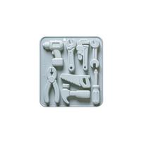 8-Hole Hardware Tool Theme Silicone Mold 3D Hammer Wrench Fondant Candy Chocolate Mould Epoxy Decorative Resin Mold Cake Decor mėlyna