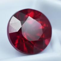 11.65 Carat Red Ruby Natural Round Shape Loose Gemstone CERTIFIED 12.9 mm Approx raudona
