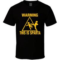 This Is Sparta Funny Warning Sign Print T Shirt 100 Cotton Short Sleeve ONeck Casual Tshirts Loose Top New Size S3XL S yellow