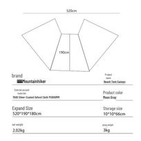 Mountain Outdoor Quick-Open Dome Tent with Detachable Sunshade 2-4 People