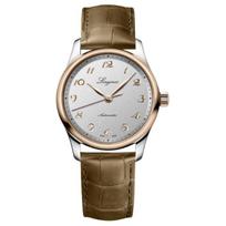 LONGINES Master Series Automatic Mechanical Movement 30 Meters Waterproof Women's Gray Dial Stainless Steel Case Alligator Leather Strap L2.357.5.70.2 pilka spalva