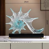 Resin Handicrafts Transparent Conch Hollowed-out Starfish Marine Sculpture Decorative Figurines Home Decoration Accessories