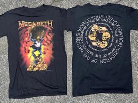 1991 Megadeth Oxidation Of The Nations World Tour T-shirt Size S-5XL Reprint XXXXL gray