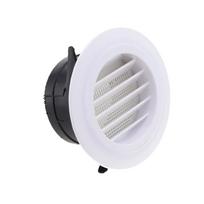 Duct Vents Round Louvered Vents 75mm/100mm/125mm/150mm/200mm Interior ABS Grille Ventilation Wall Vent Covers Adjustable Air Vol