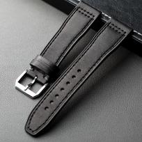 Handmade Top Layer Cowhide Strap, 20MM 21MM 22MM, Brown Black Soft Men's Leather Strap, Suitable for Retro Style Pilots Watchban 20mm