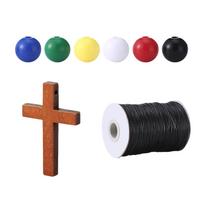 Plan of Salvation Bracelet Beads with Waxed Cotton Thread Wordless Faith Necklace Kits Christian Bracelet Making Kits