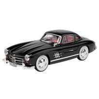 1/24 Mercedes-Benz 300SL Klasikinis automobilis Lydinio liejimo modelis Namų interjero dekoravimo ornamentai Garsas ir šviesa Kolekcinė dovana C361 juoda