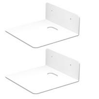 Adhesive Camera Wall Mount 2 Pack Floating Shelf for Phone Speaker Router Monitor Small Space Organization Bedroom Living Room
