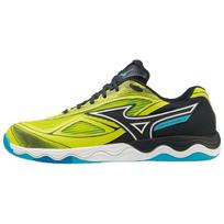 Mizuno Wave Medal 7 Smūgius sugeriantys Patvarūs Žemi Treniruočių Batai Unisex Sportbačiai Juodi Geltoni 81GA231501 36