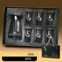 Super Cheap Shot Glasses Set Gift Box European Classic Clear Baijiu Cup Suit 1 Pc Decanter 6 Pc Shot Cup Vodka Liquor Bullet Cup 10-200ml