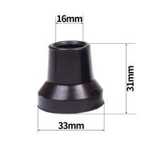 Neslystantys guminiai lazdelės apsauginiai antgaliai senjorams - Sutirštinti jaučio sausgyslės, 19 mm ir 22 mm vaikščiojimo lazdelių antgaliai black